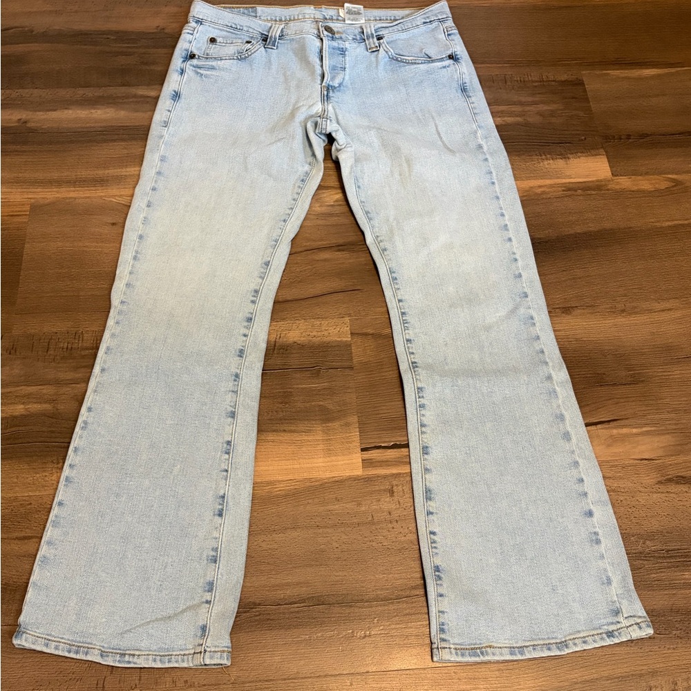 Womens Levi's Light Wash Straight Leg Jeans Size 11M JR